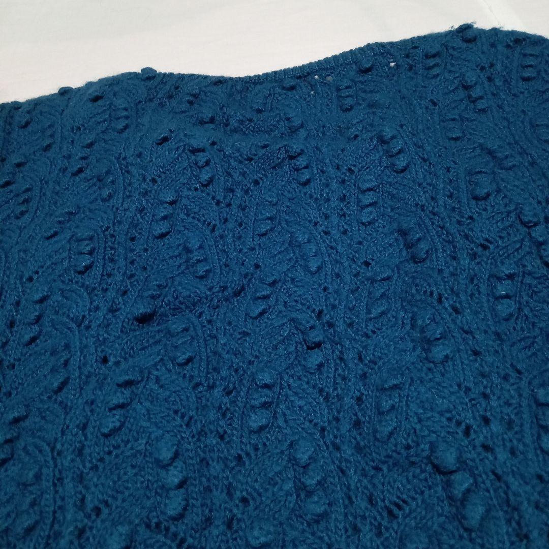 s*o様 ピンクハウス ニットカーディガン いちご・ハートモチーフ付き 青