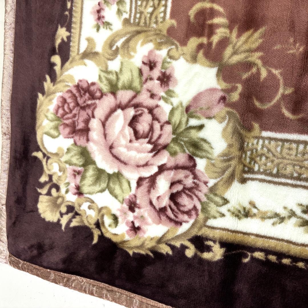 【新品】アクリル新合繊合わせ毛布 シングルサイズ 　ブラウン　日本製