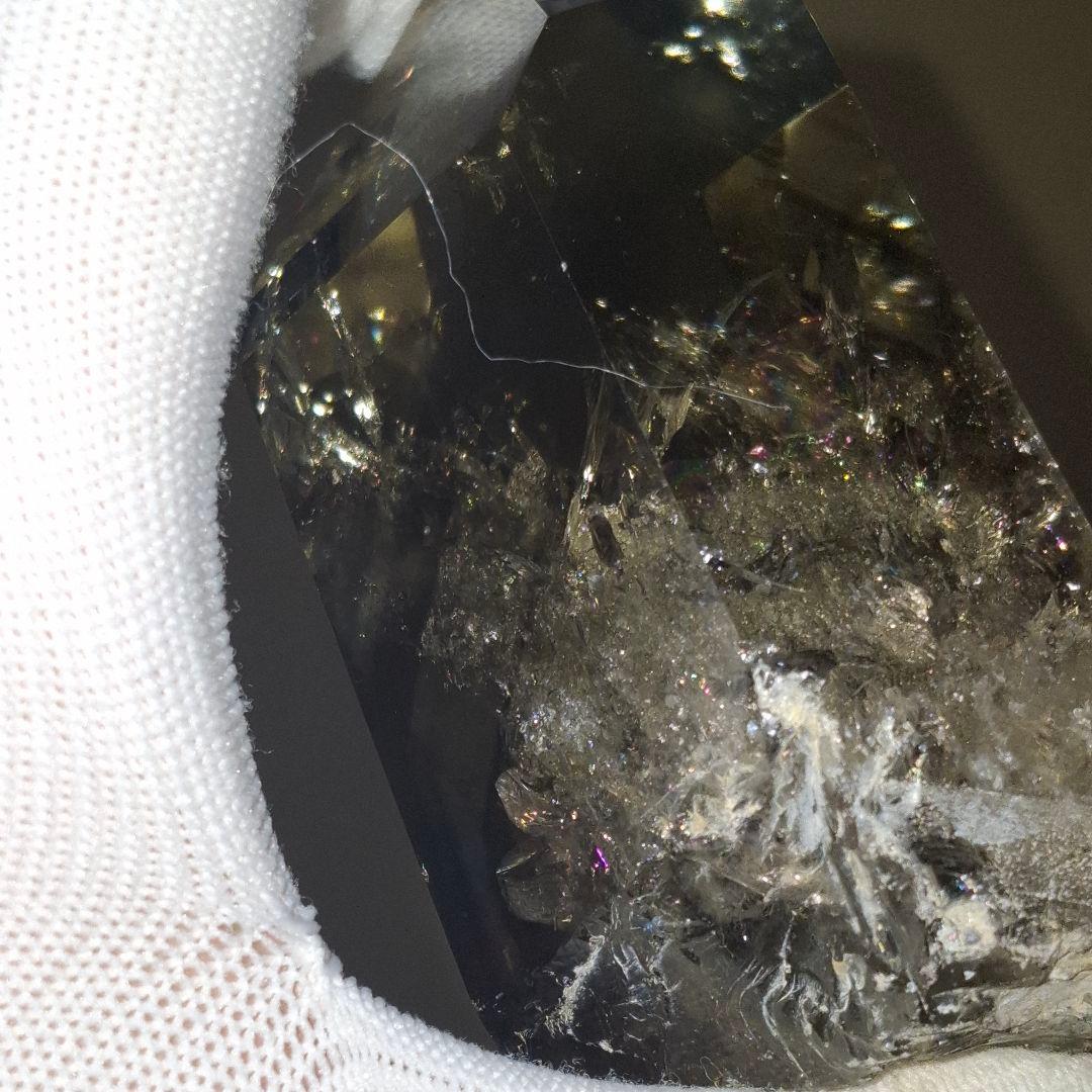 天然石✨️スモーキーシトリン　ゼウス　ポイント✨️虹ギラギラファントムあり台座付