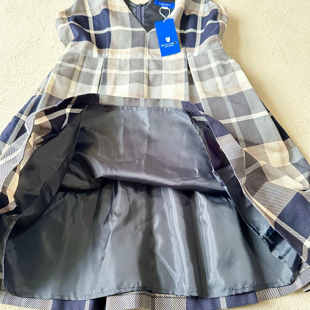 新品 未使用 ブルーレーベルクレストブリッジ ノースリーブワンピース チェック