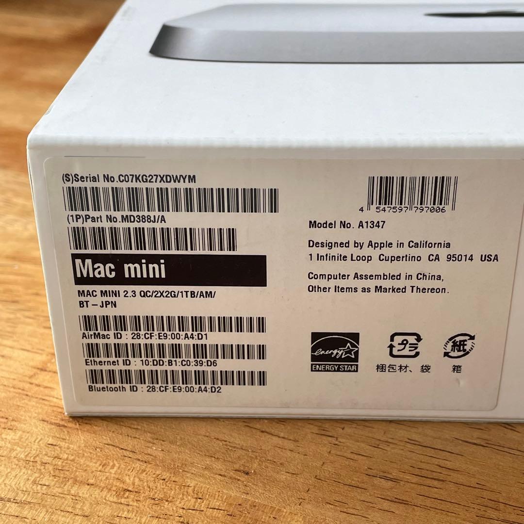 Macデスクトップ Mac mini Late 2012 16GB MD388J/A