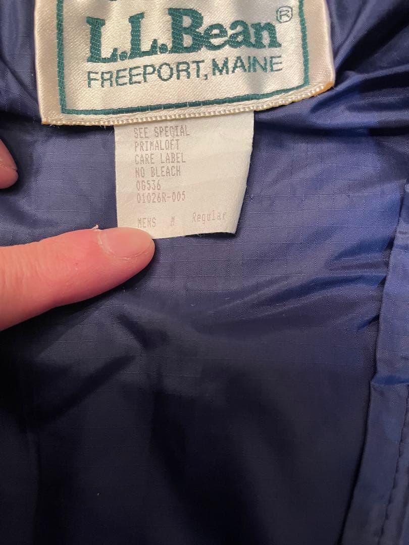 最終値下げ　L.L.Bean プリマロフトアノラック M ダークグリーン