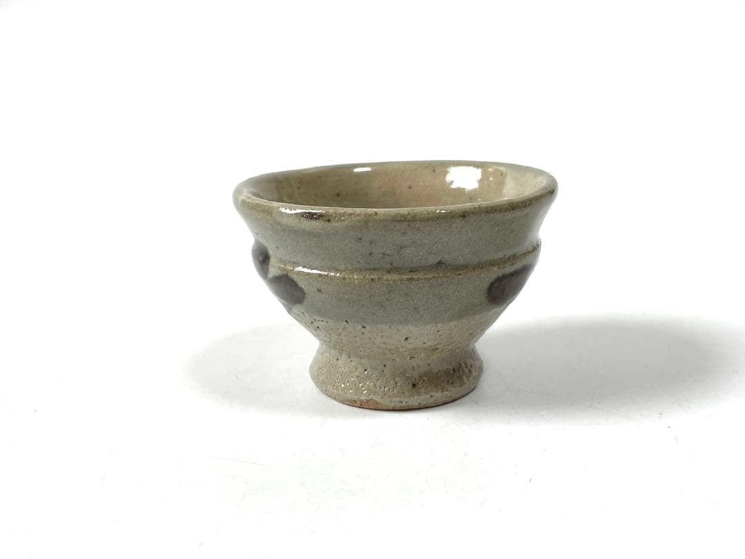 陶芸家　人間国宝　濱田庄司　浜田庄司　鉄絵　胴紐　盃　ぐい呑　酒器　共箱　益子焼