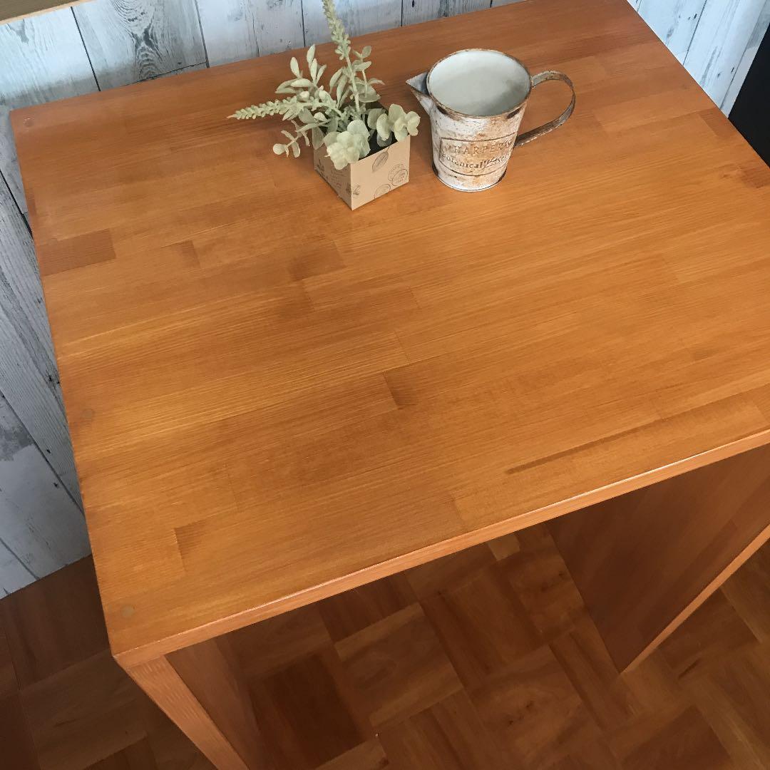 ゴミ箱ラック 飾り棚 幅60cm パイン集成材