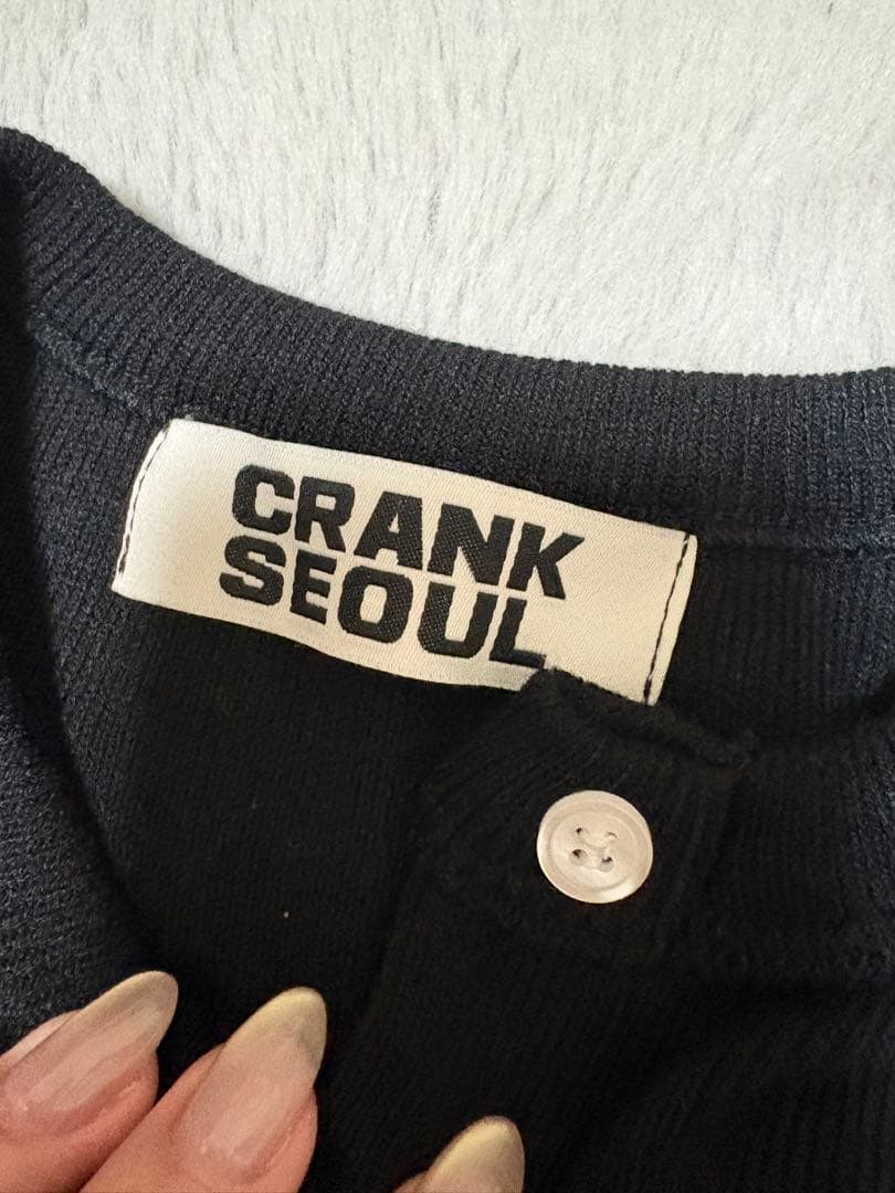 CRANK リボン ニット カーディガン ブラック　twice