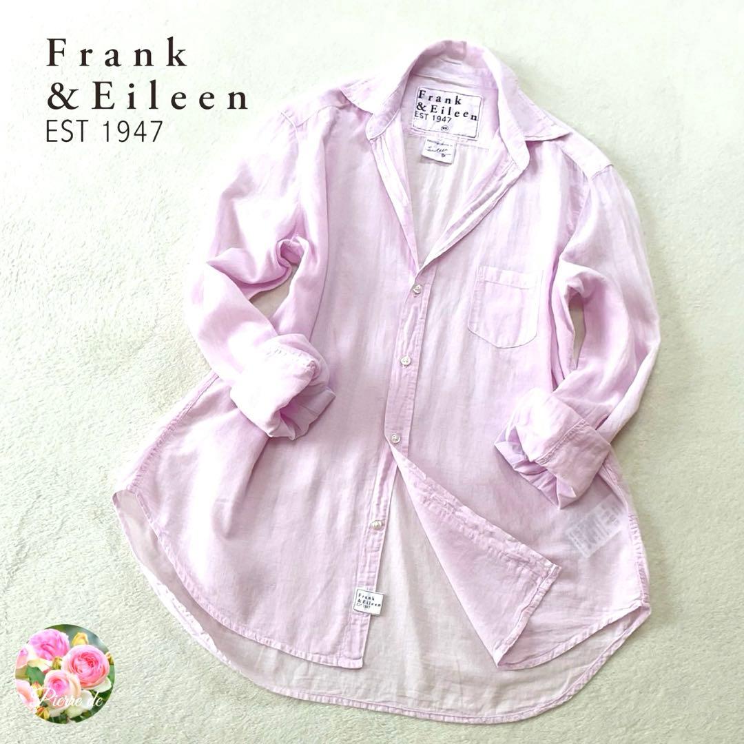 【美品】フランク&アイリーンEileen コットンガーゼ スキッパーシャツ 米国
