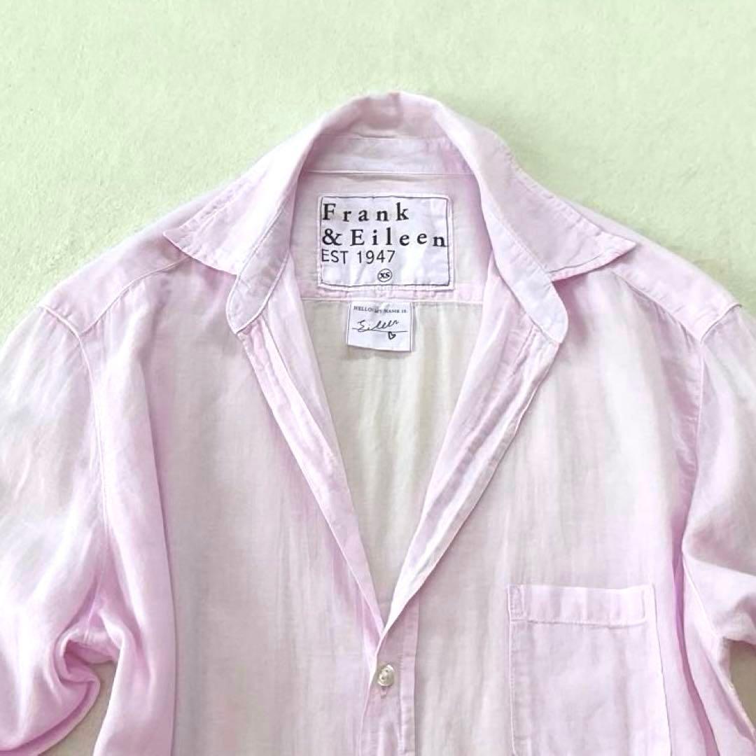 【美品】フランク&アイリーンEileen コットンガーゼ スキッパーシャツ 米国