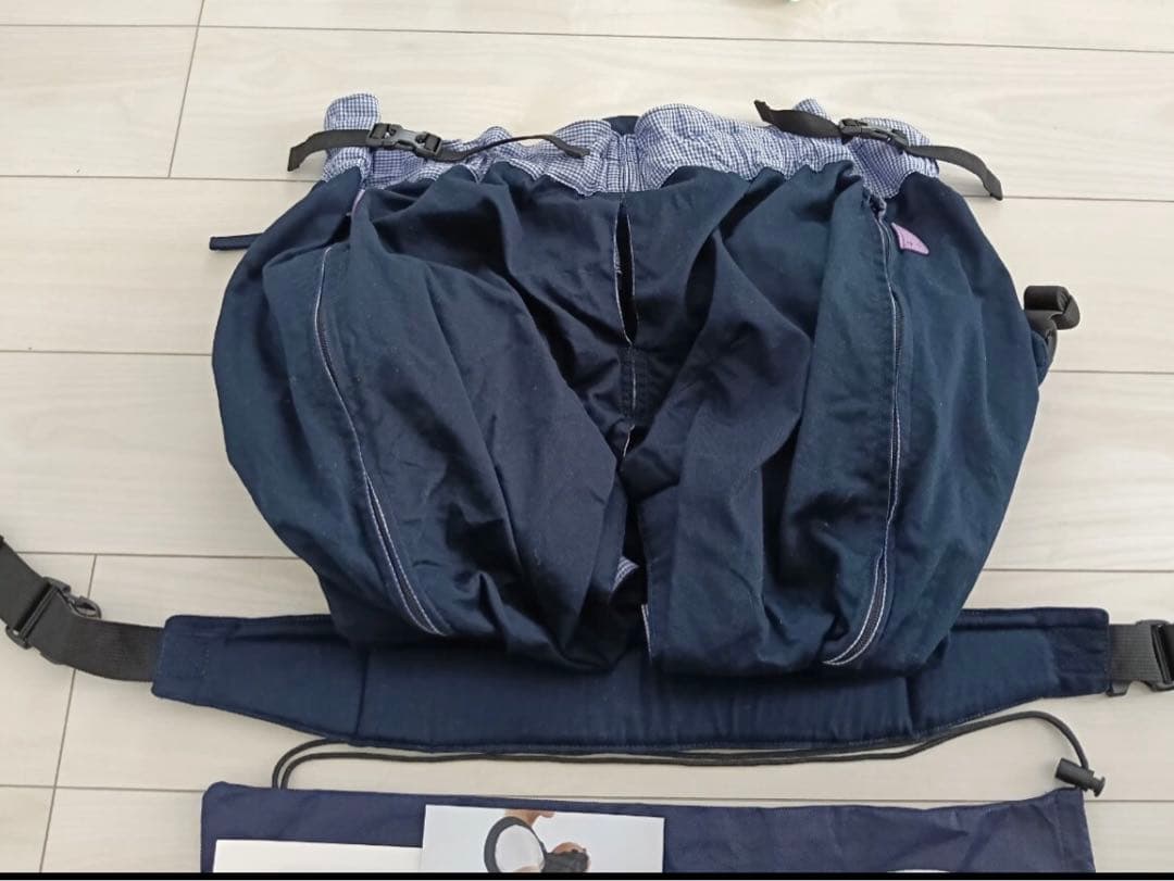 weego 双子用 抱っこひも ツイン ネイビー スタイ 専用収納袋 説明書あり