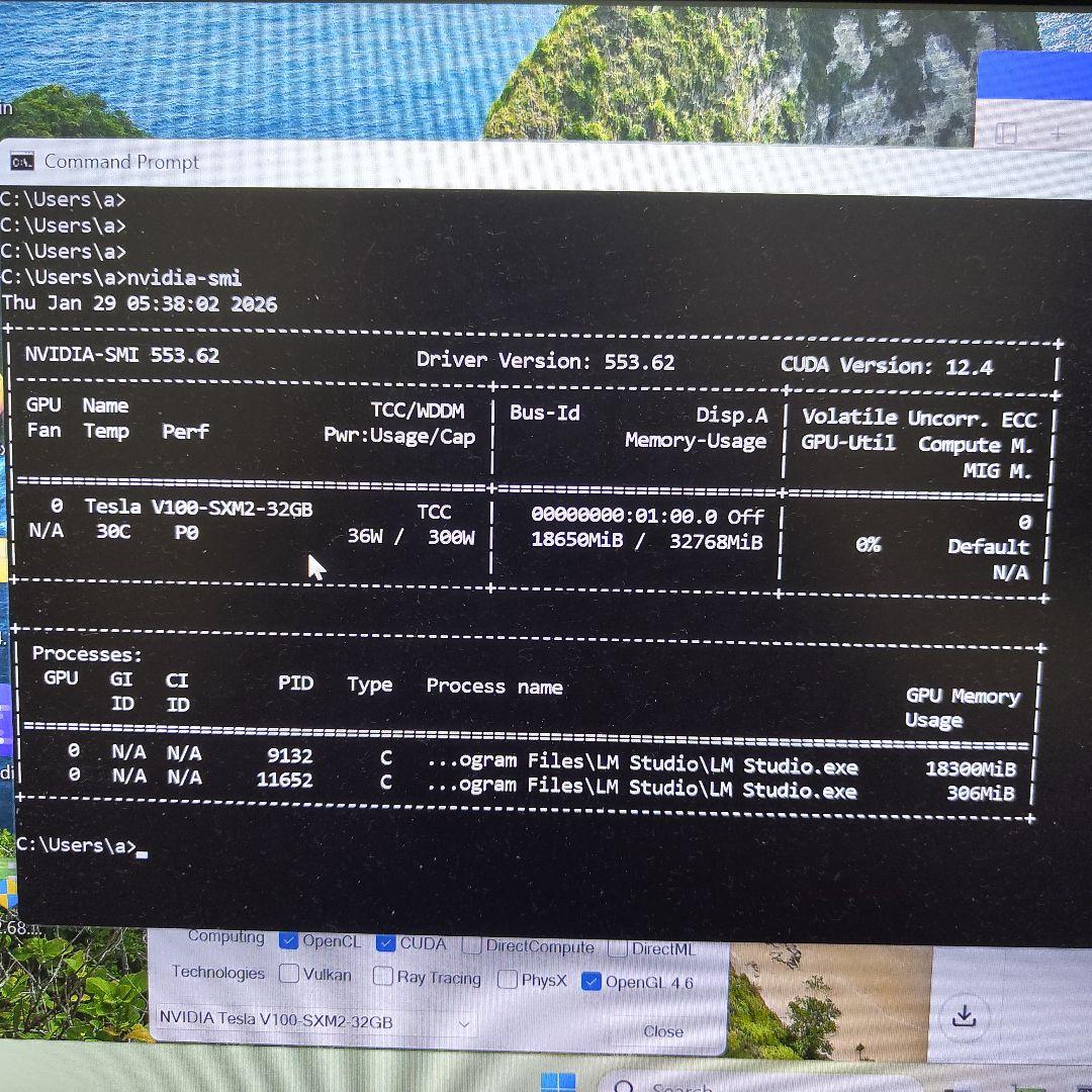Tesla V100 32GB+SXM2→PCIE変換+RTX4090冷却機構