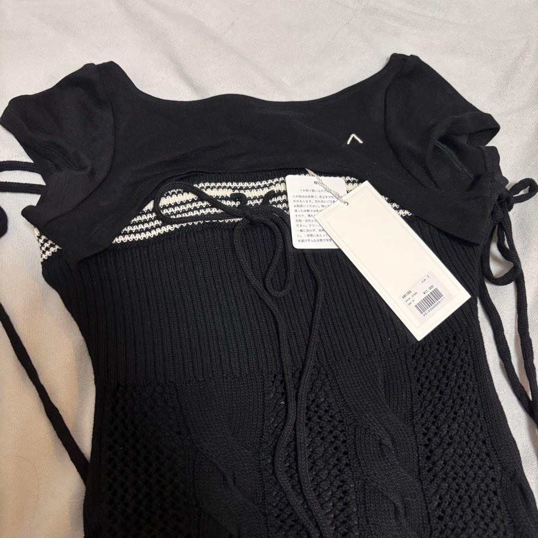 トップス Kitty cable knit tops andmary black