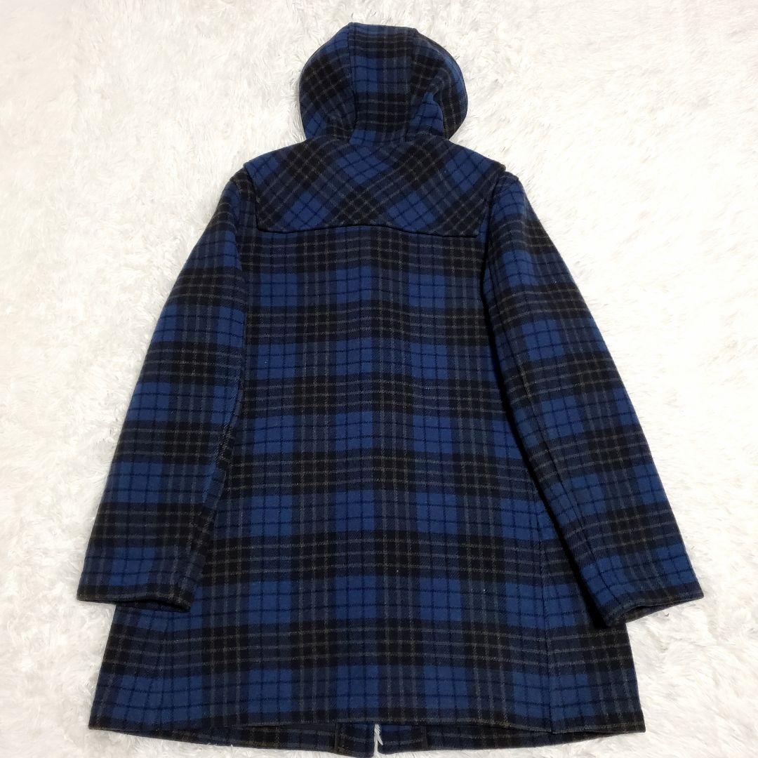 MONTGOMERY　ネイビーブルー　 ダッフルコート　チェック　42 　しお様