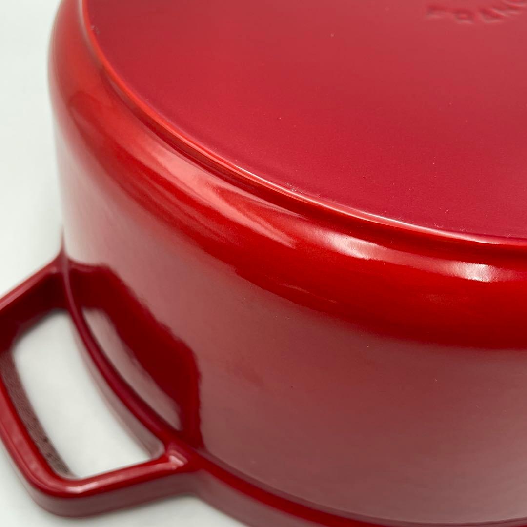 美品　STAUB ストウブ ココット ラウンド　24cm チェリー