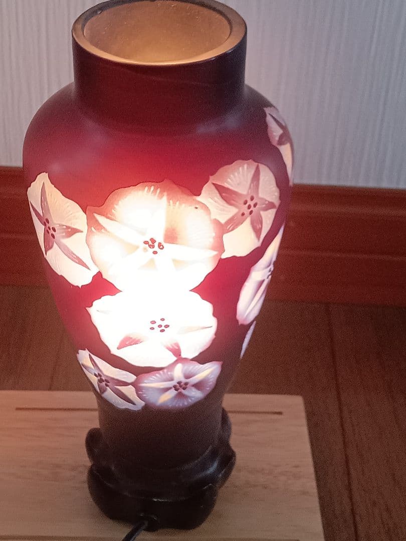 ボヘミアン ガラス あさがお 照明 ライト スタンド