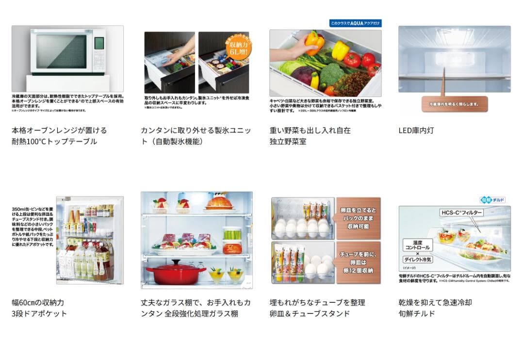 【AQUA】24年製 272L 3ドア冷凍冷蔵庫 白（AQR-SV27P(W)）