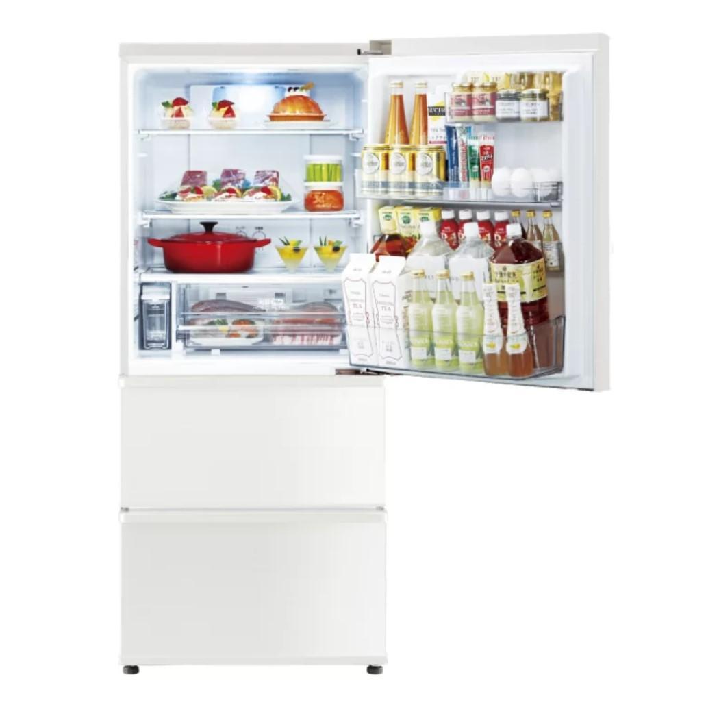 【AQUA】24年製 272L 3ドア冷凍冷蔵庫 白（AQR-SV27P(W)）