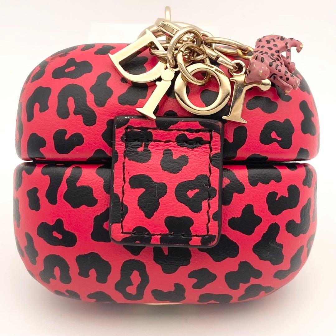 極美品● ディオール AirPods Pro ケース チャーム ヒョウ柄