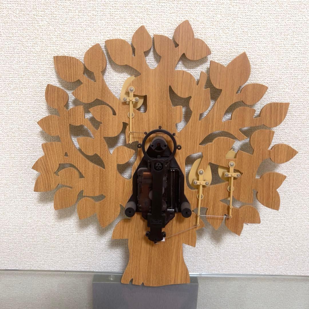 インターフォルム 壁掛け時計 振り子時計 小鳥 トゥルル ウォールクロック