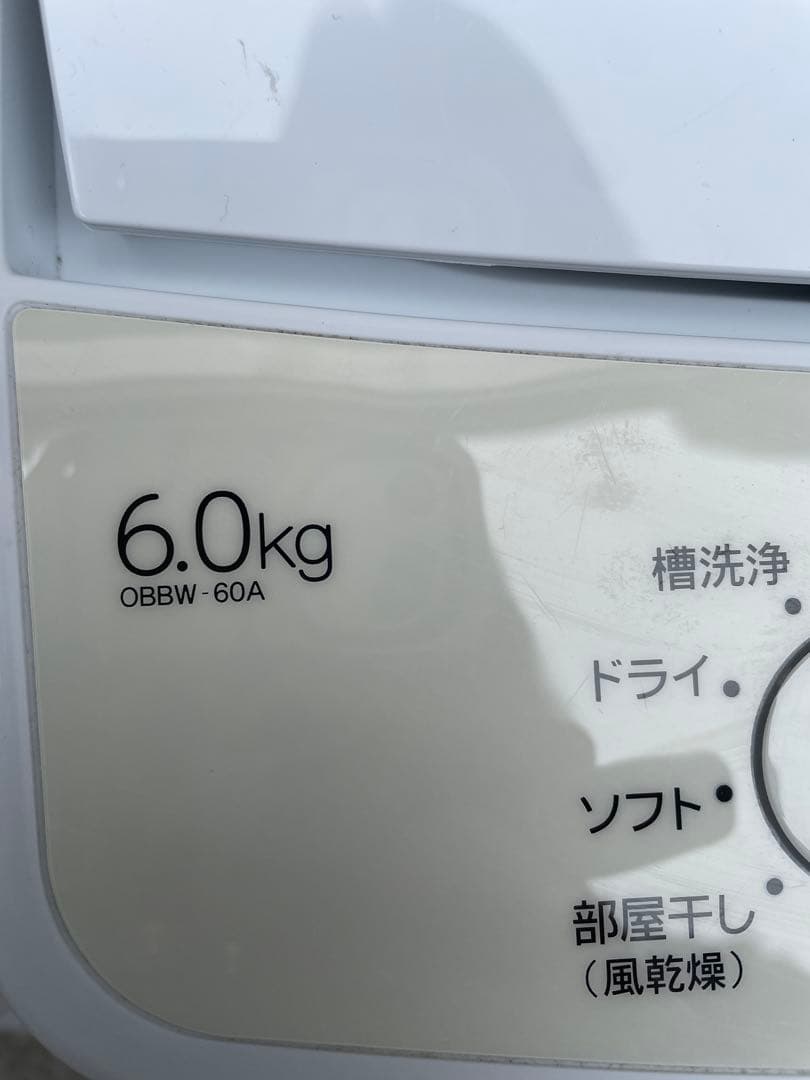 中古　2024年製　全自動洗濯機 ホワイト OBBW-60A(W)