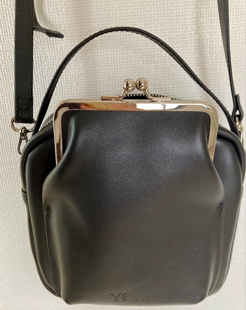 ヨウジヤマモト COW LEATHER L CLASP BOX BAG