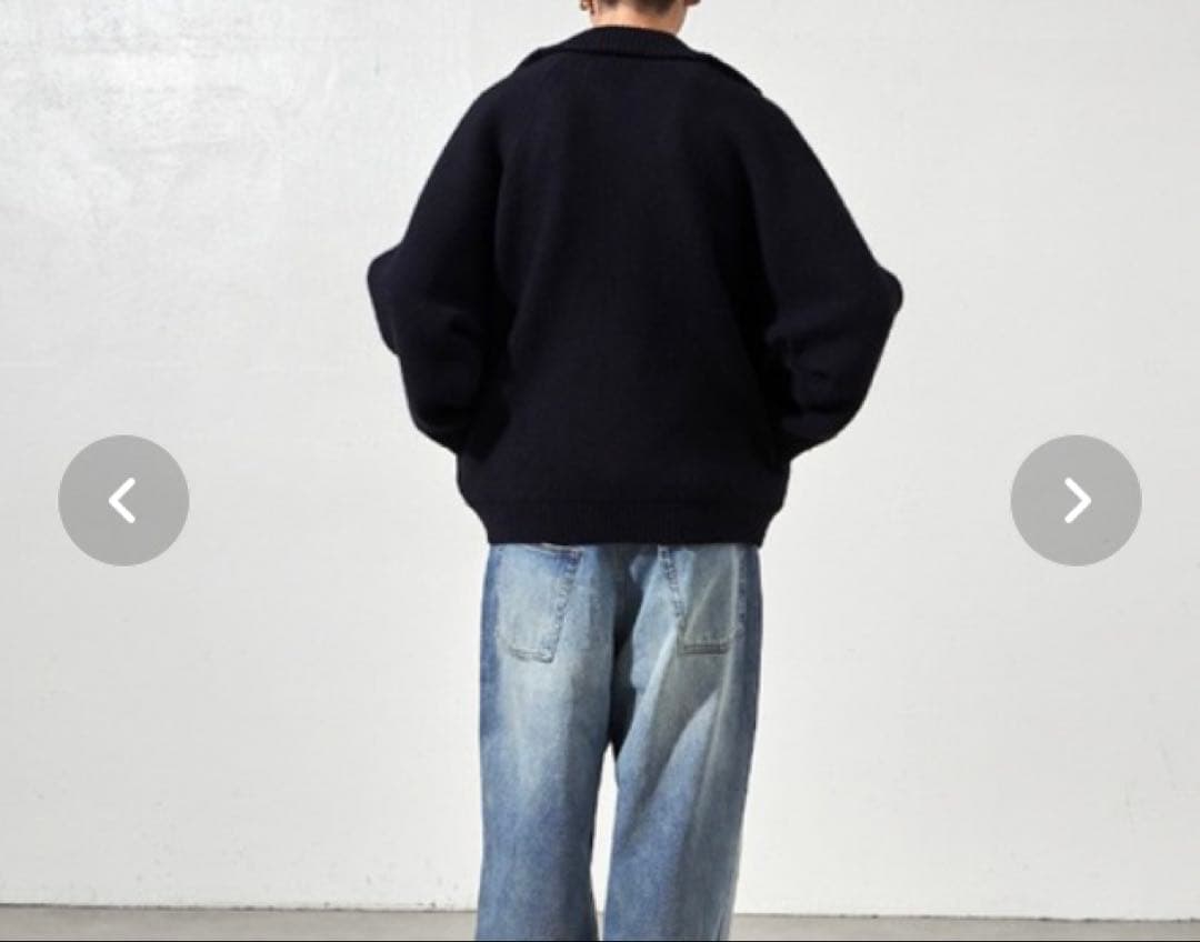 新品タグ付き！　Luis ニットブルゾン　Sサイズ ブラック　ルイス