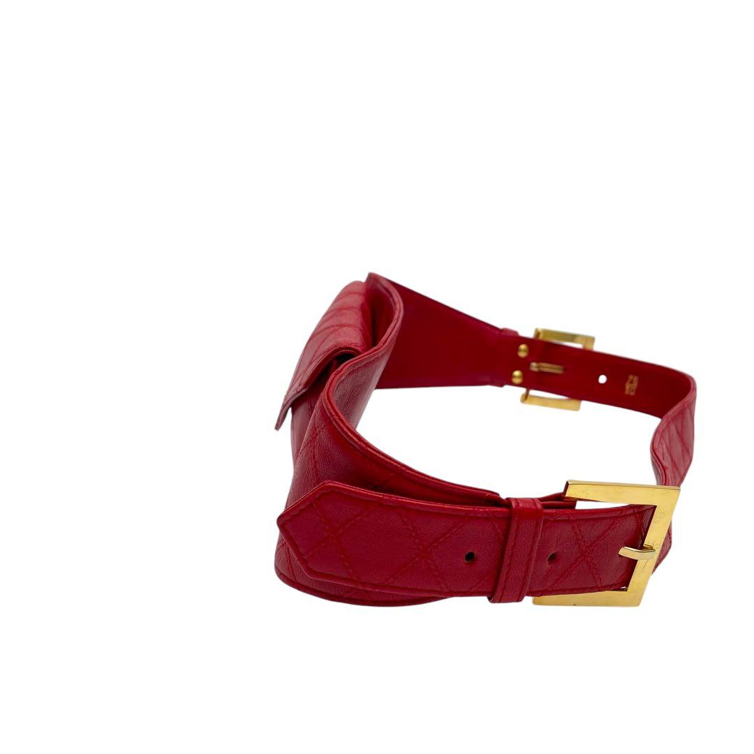 美品 シャネルビコローレ マトラッセ レザー ウエスト ポーチ ボディバッグ.