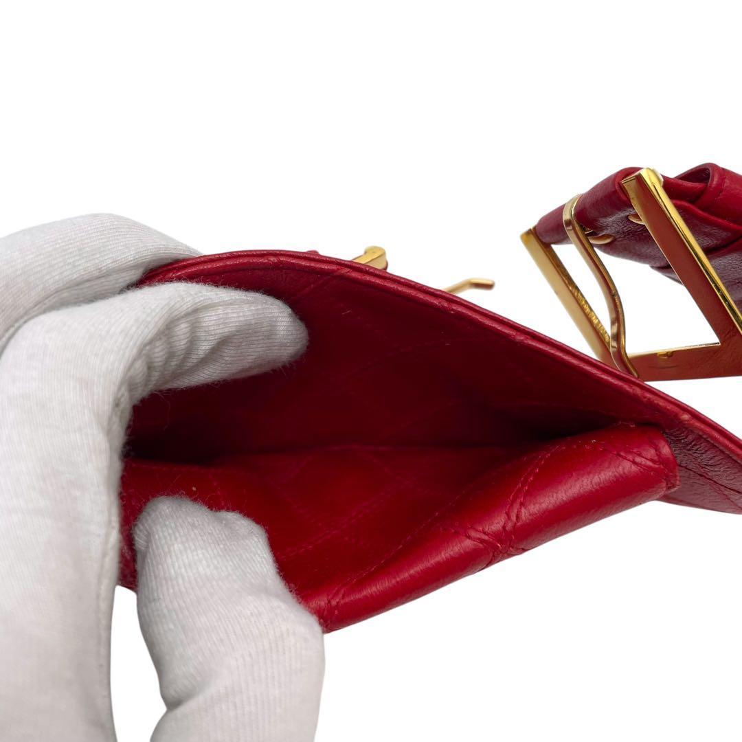 美品 シャネルビコローレ マトラッセ レザー ウエスト ポーチ ボディバッグ.