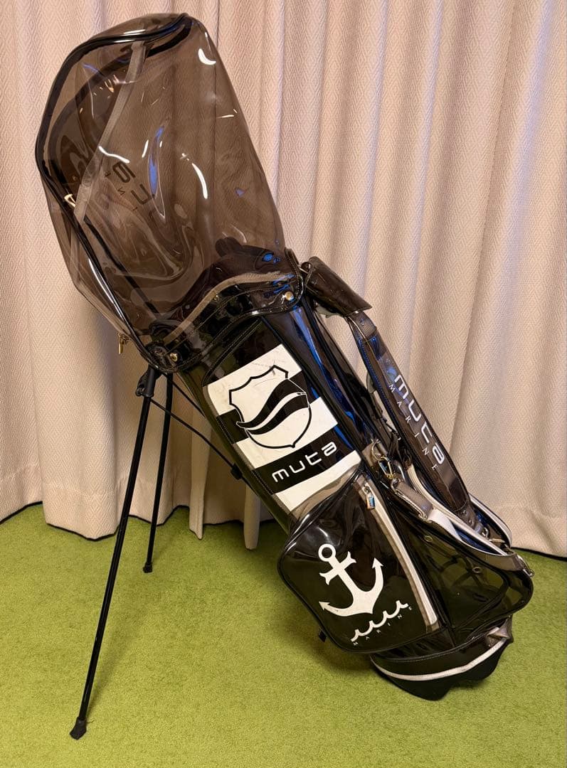 MUTA marin スタンド キャディバッグ ブラウン/クリア スケルトン