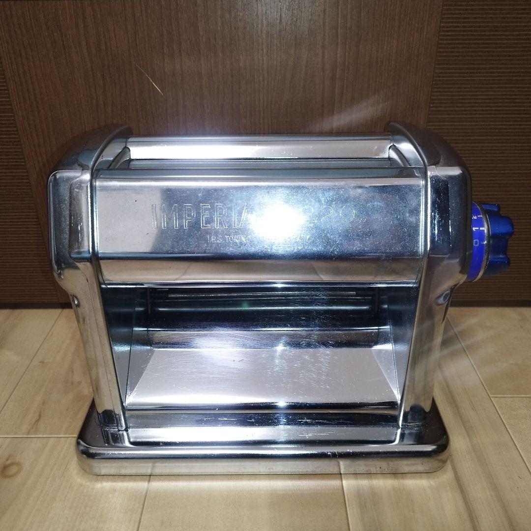 【付属品多数】インペリア　パスタマシン(手動） R‐220　別売カッター付き