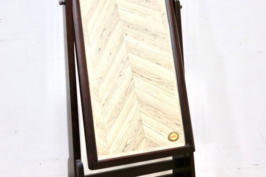 GMHS214○北海道民芸家具 ミラー 鏡 姿見 全身鏡 樺材 無垢材 和家具