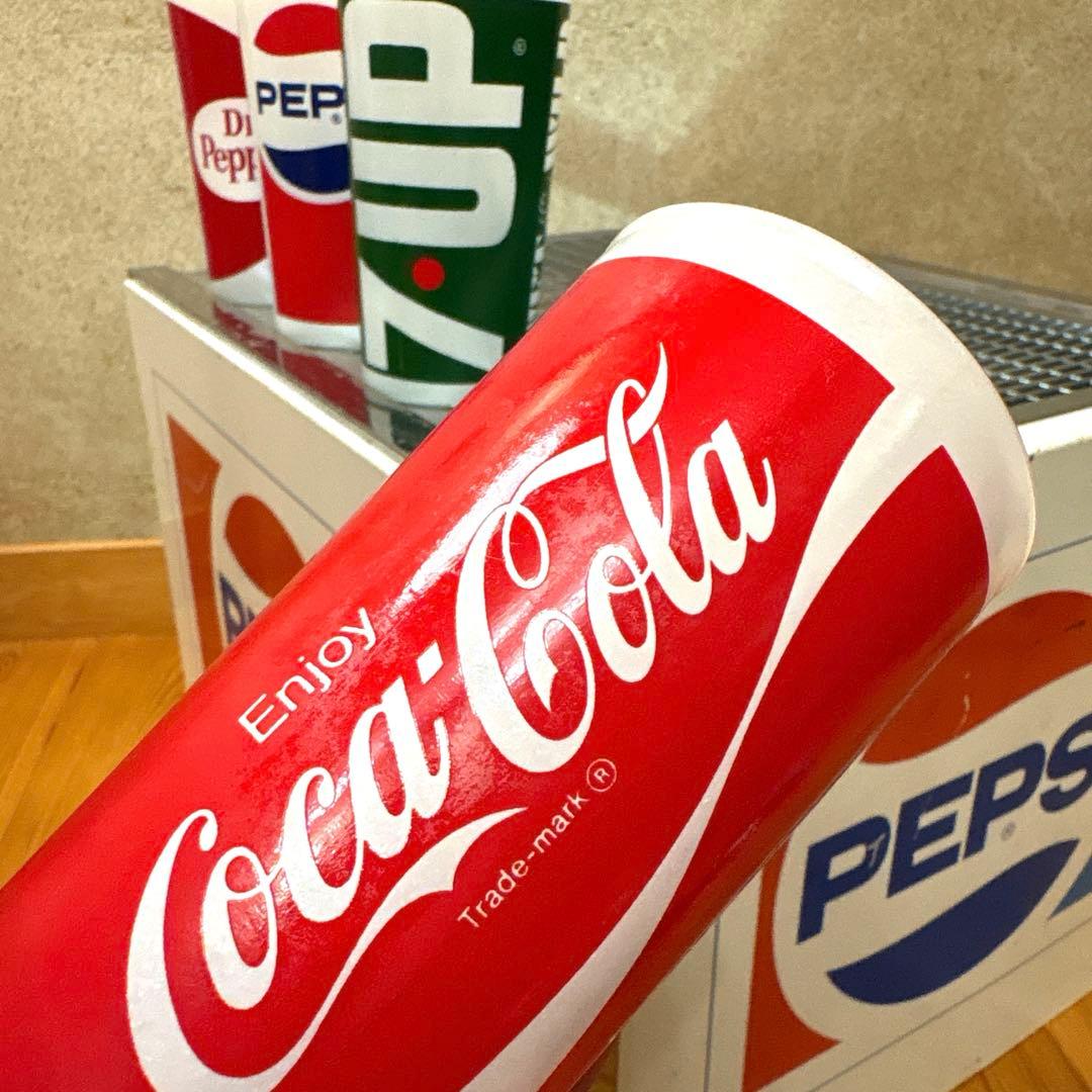 70年代　ペプシ　コカコーラ　7up ドクターペッパー　ミルクグラス　フルセット