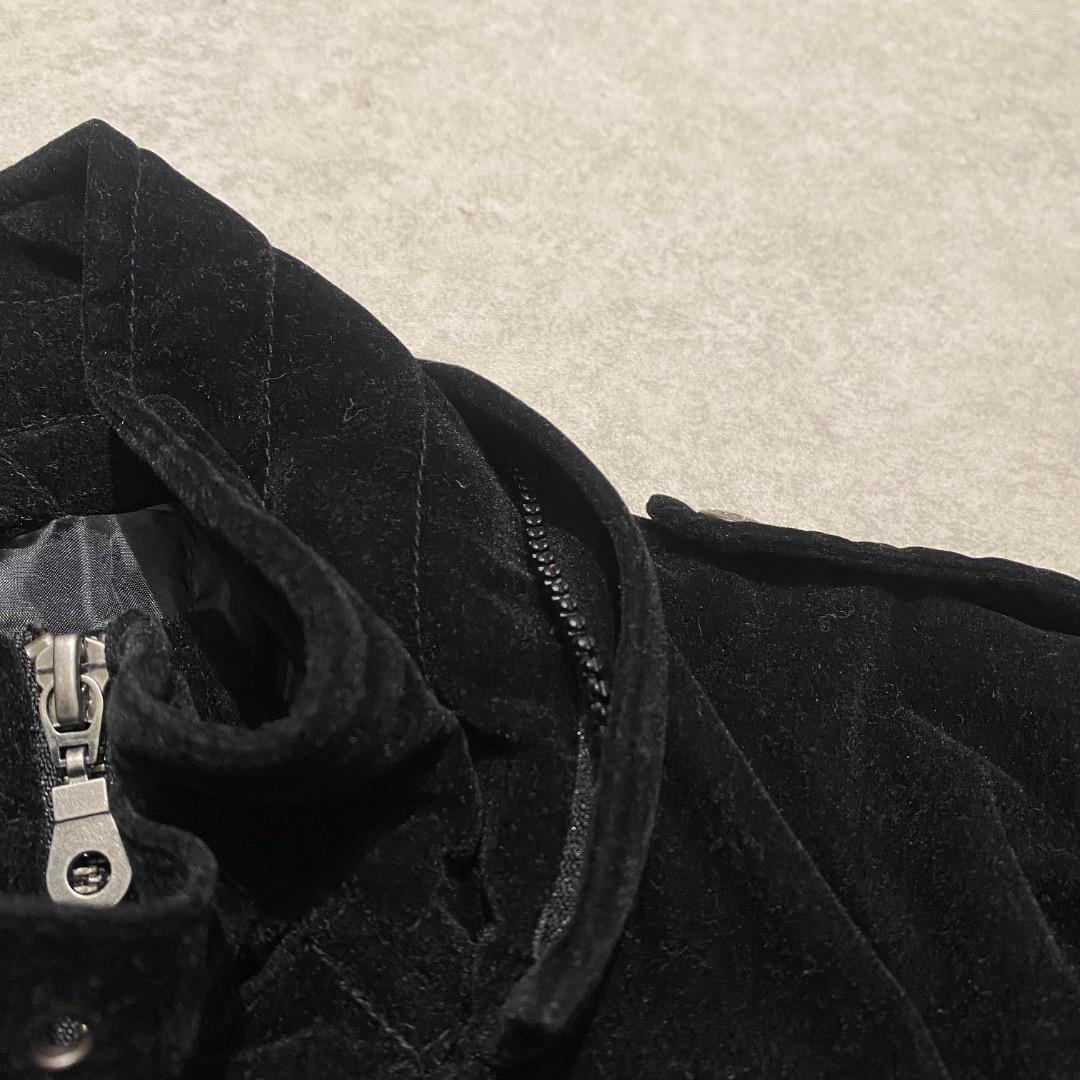 ネオお兄系 パンクy2k v系 ネックベルト ファスナー ギミック ベロアコート