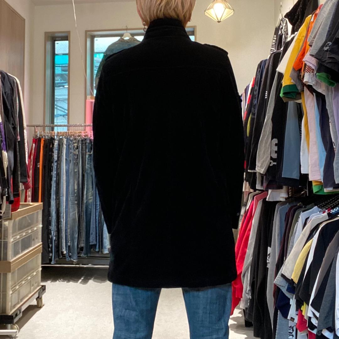 ネオお兄系 パンクy2k v系 ネックベルト ファスナー ギミック ベロアコート