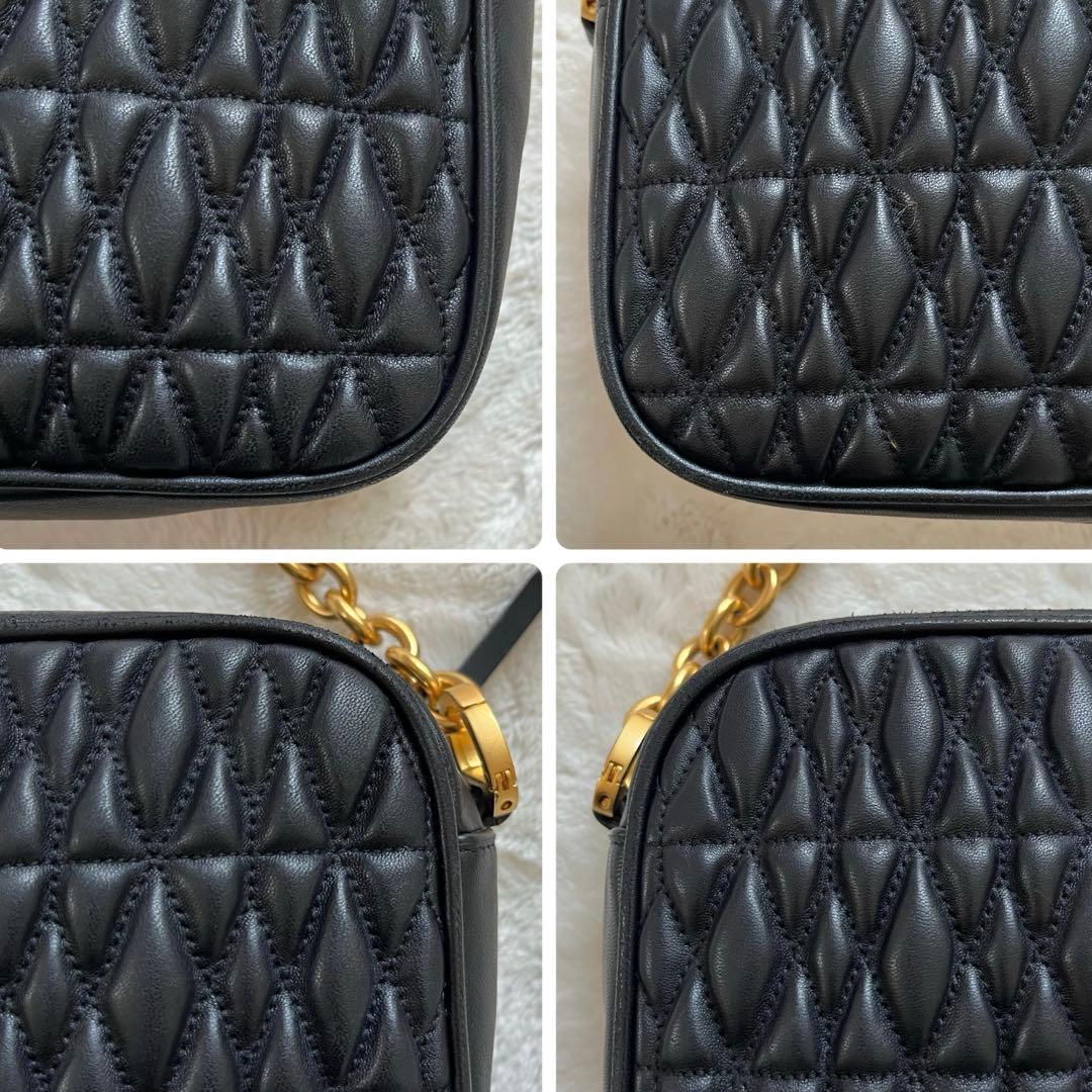 美品 FURLA レザー ショルダーバッグ 2way コメタ キルティング 黒