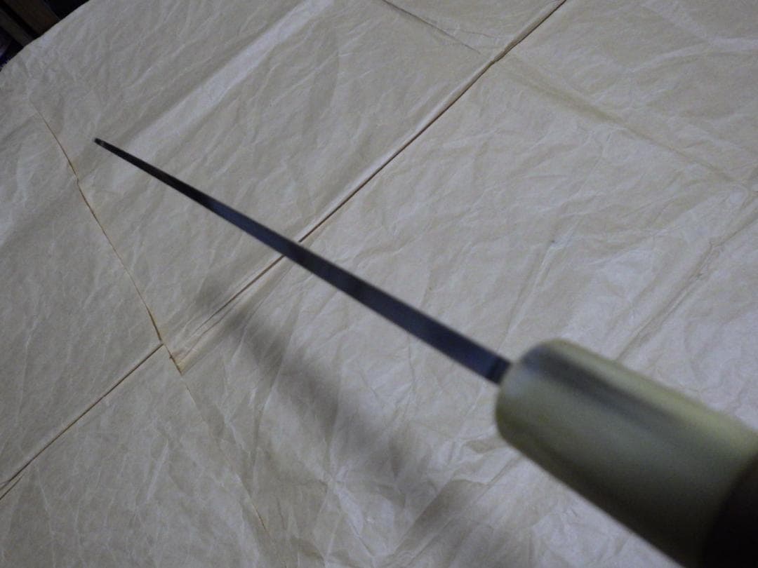 て*虫様 京都/有次★特製/柳刃刺身包丁刃渡尺0寸/白鋼★水牛柄・手研ぎ済み