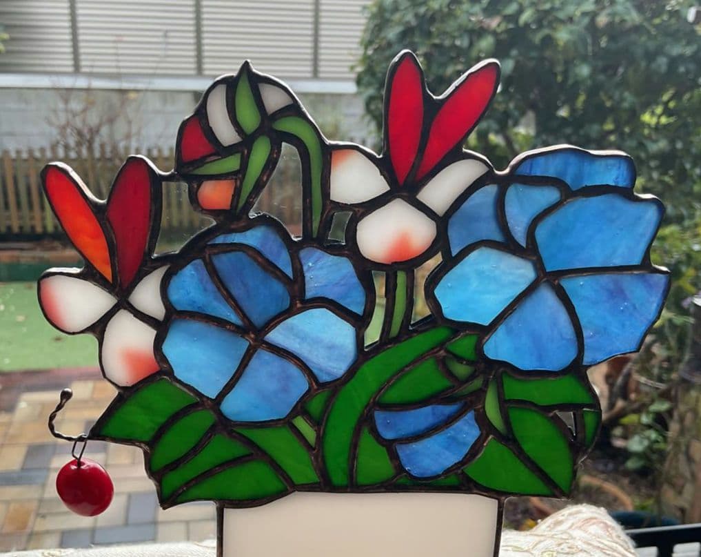 ステンドグラスパネル　ビオラ②