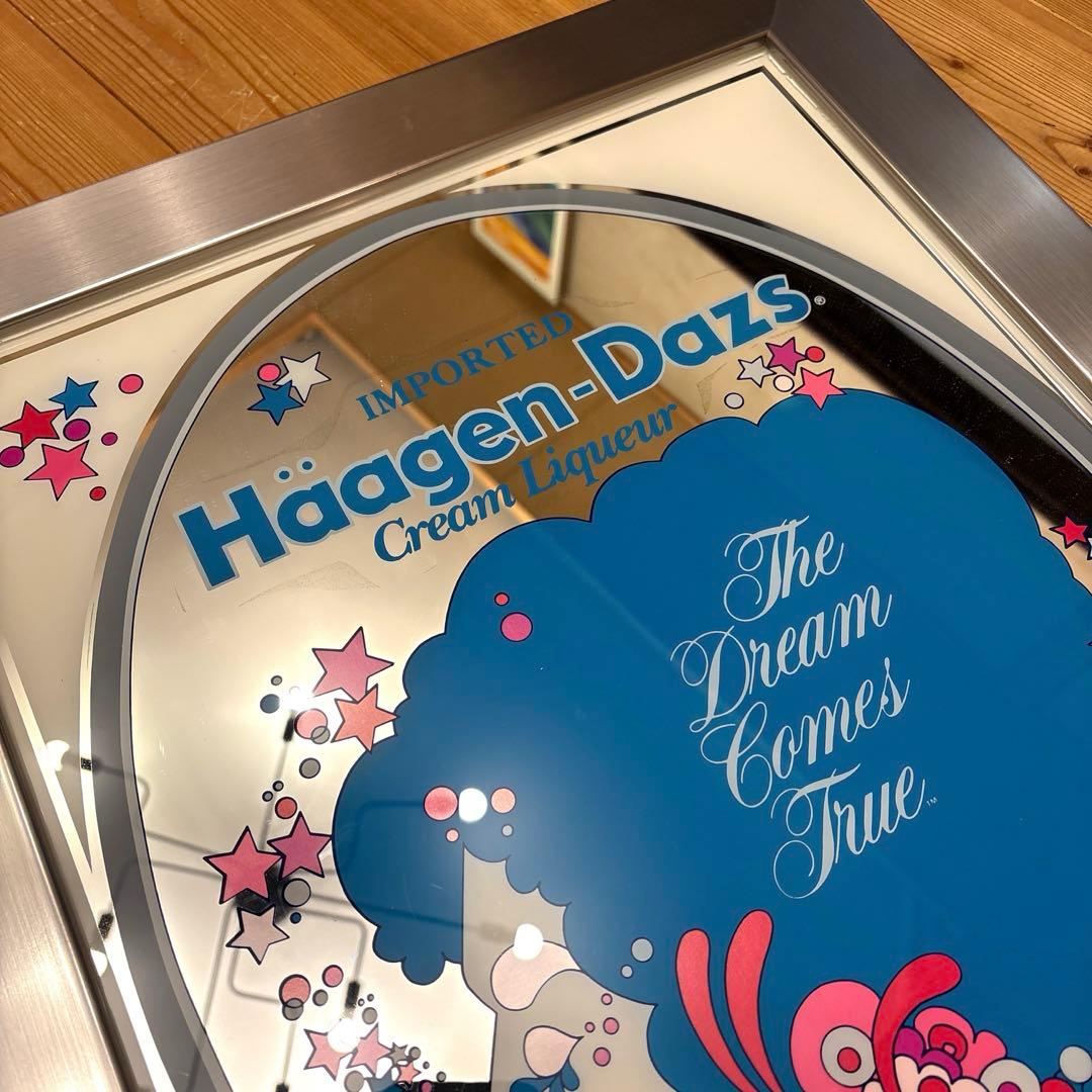 レア！　70年代　ハーゲンダッツ　パブミラー　鏡　看板　ピーターマックス