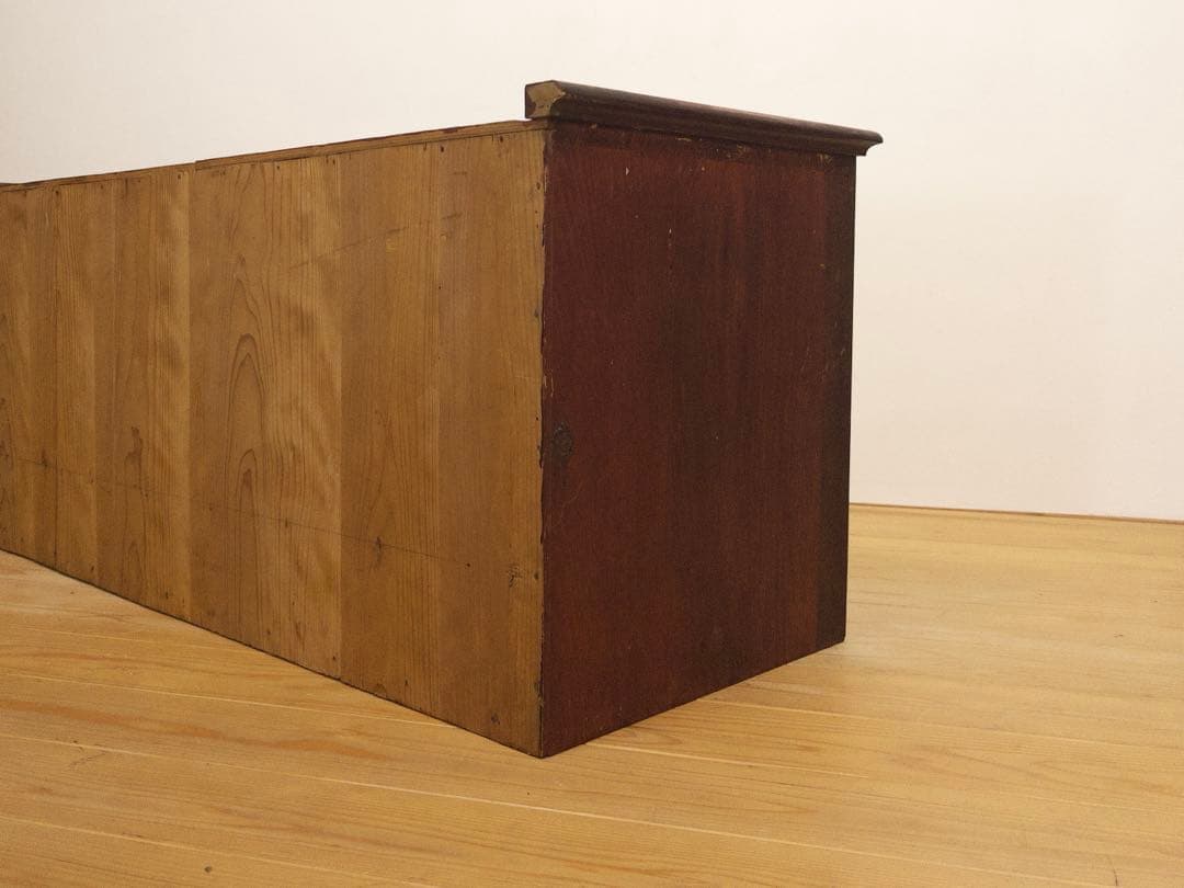 無垢材　ローボード　引き出し　棚　M072　古道具　古家具　和家具　ビンテージ