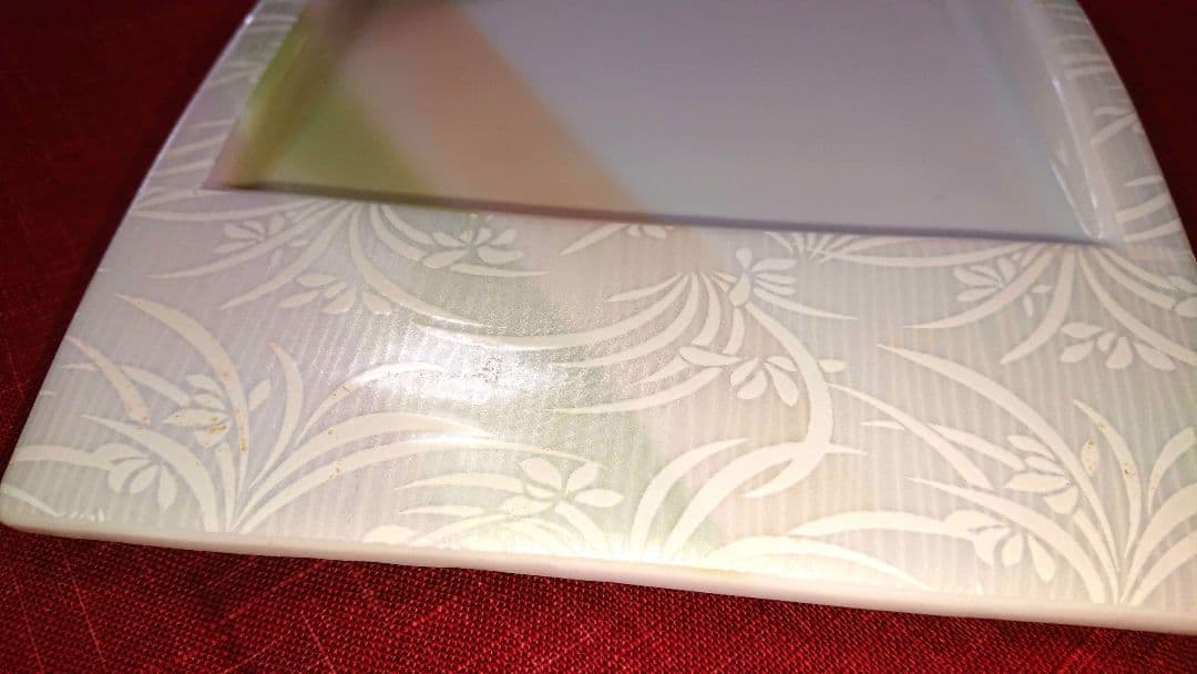 ♣素敵な演出♥【高級皿】美濃焼 良峰窯♥銀ラメ風透かし柄ウエーブデザイン３皿