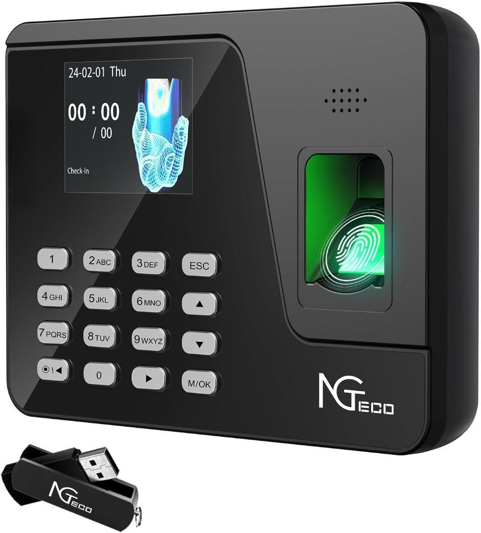 タイムレコーダー 指紋認証 パスワード 勤怠管理 不正打刻防止 USBデータ管理