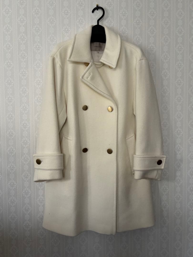 JUSGLITTY ピーコート　ホワイト