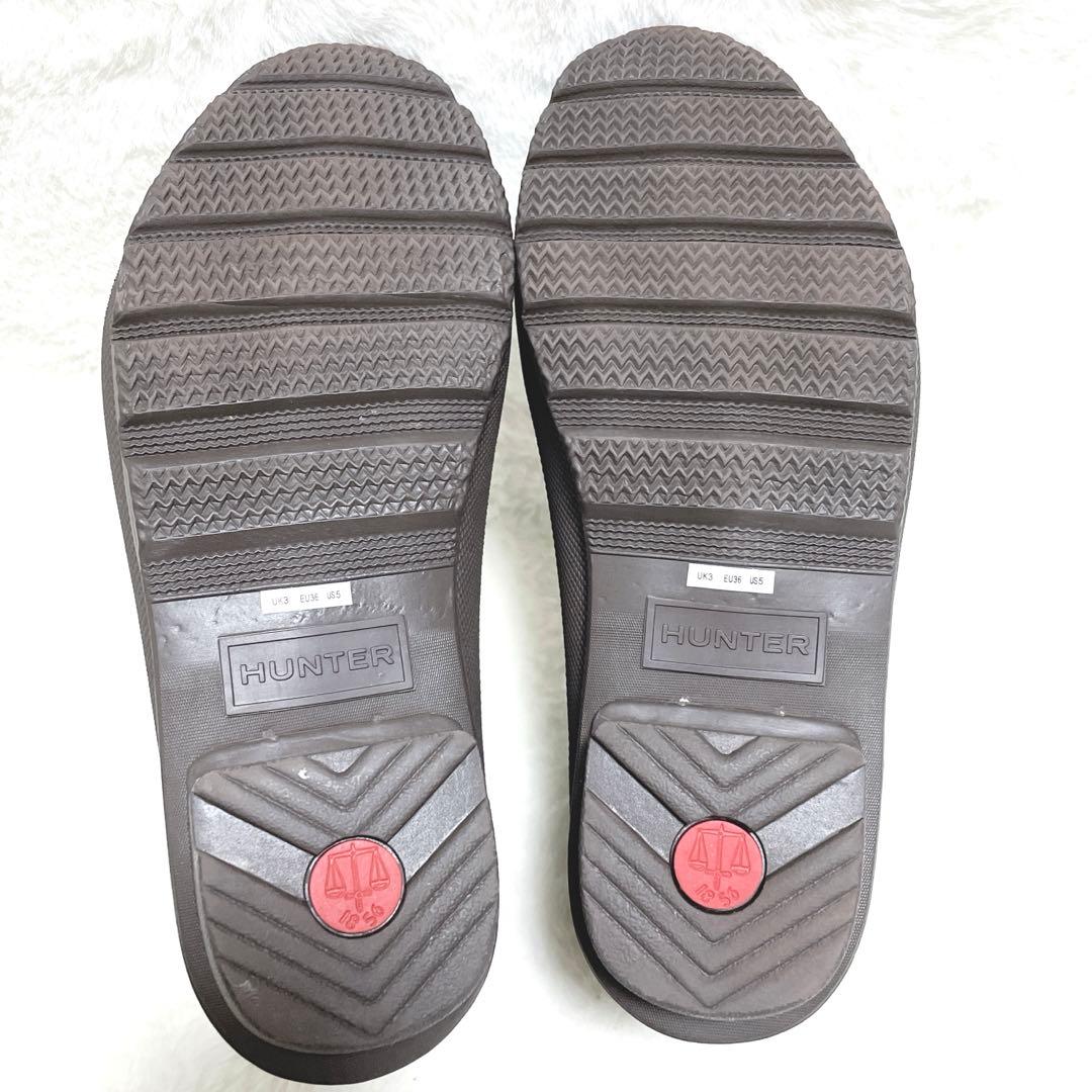 【美品】HUNTER ハンター　サイドゴア　レインブーツ ブラウン