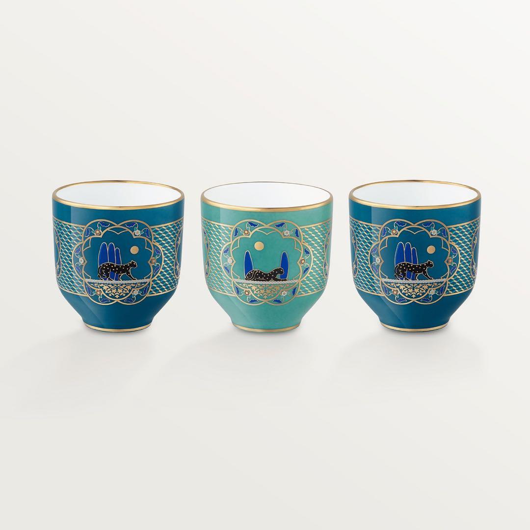 Cartier パンテール ドゥ カルティエ カップ3個セット  ポーセリン