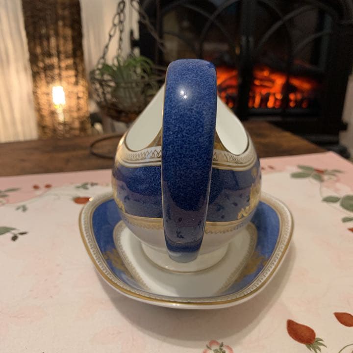 ウェッジウッド コロンビア　パウダーブルー　ソースボード　ソースポット