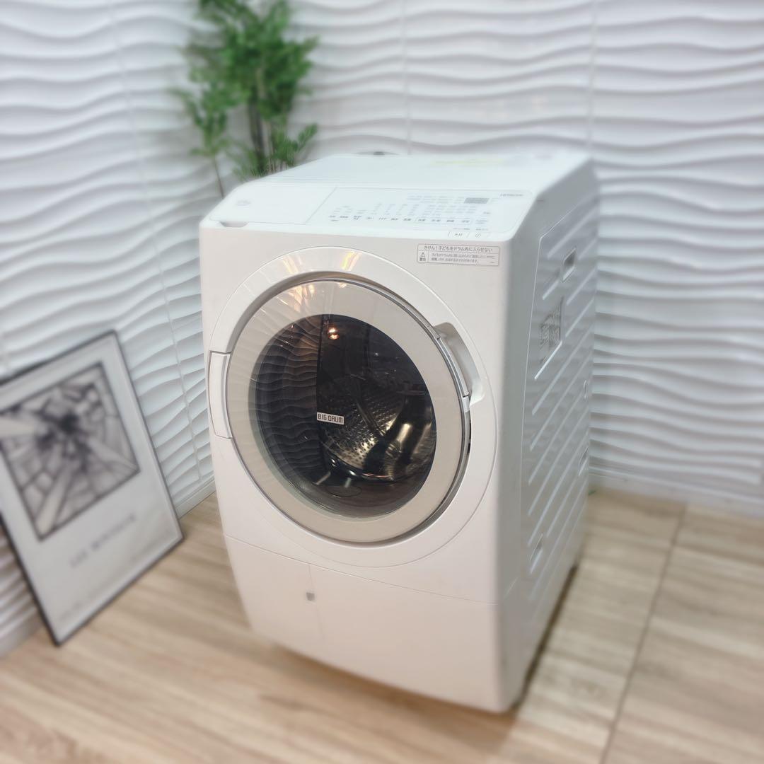 大阪府神戸市配達料無料！動作保証5ヶ月◇2023年◇日立◇ドラム式洗濯機12kg