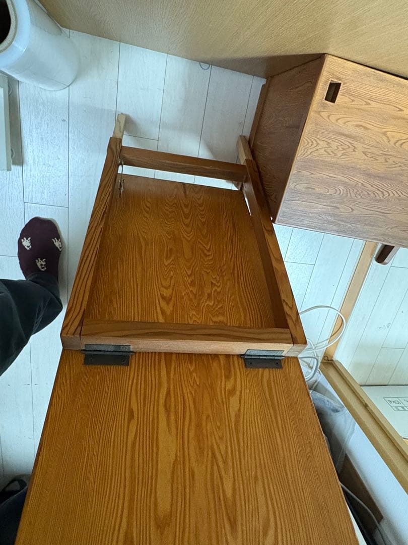 屋久杉　うるし塗り　姿見　ミラー　化粧台　ドレッサー　ニッ引姿見