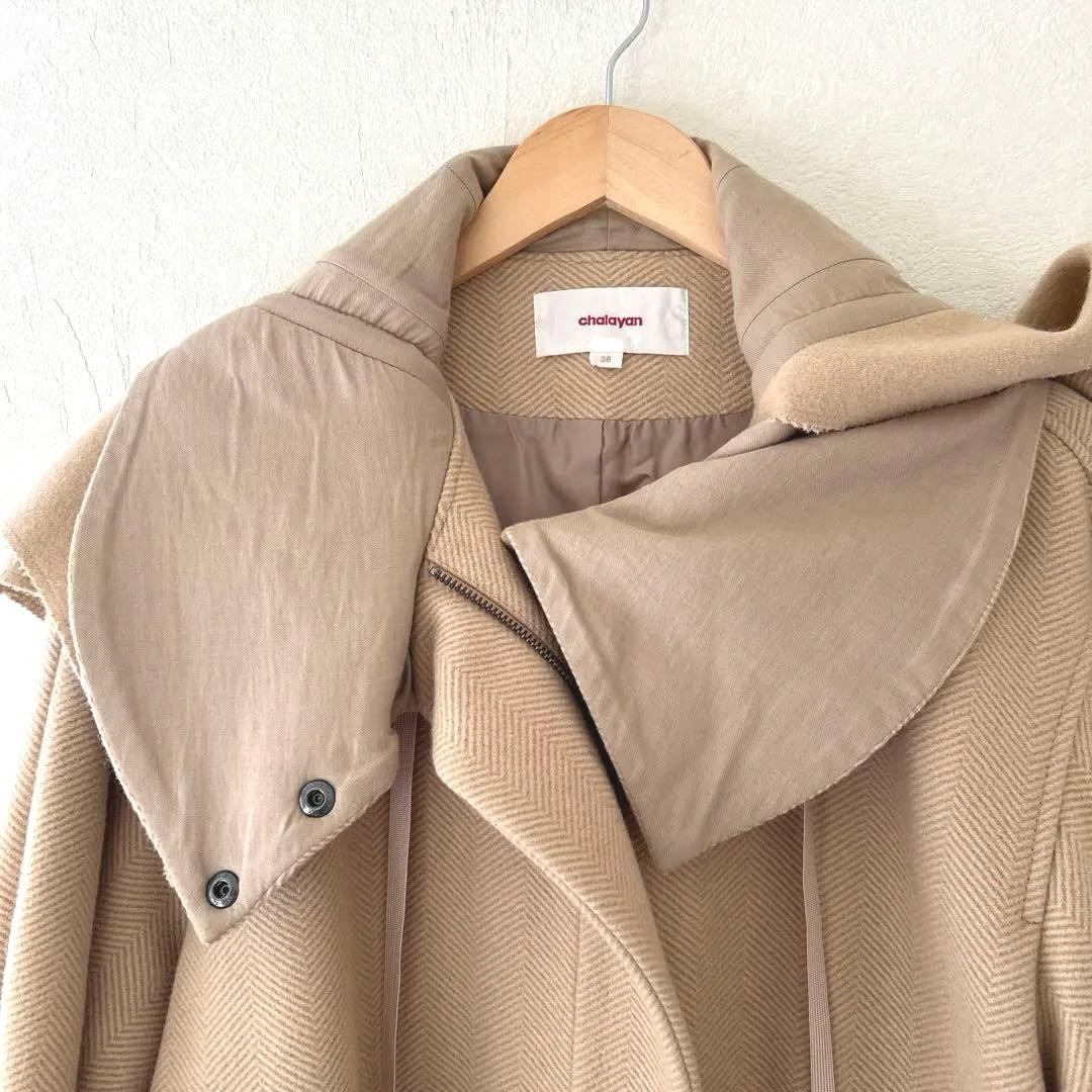 最終値下　chalayanチャラヤン　ベージュ変形コート　コクーンオーバー