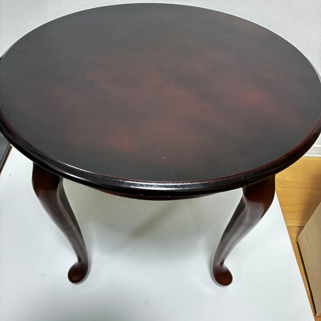 アンティーク　猫足　丸型　サイドテーブル　ダイニングテーブル