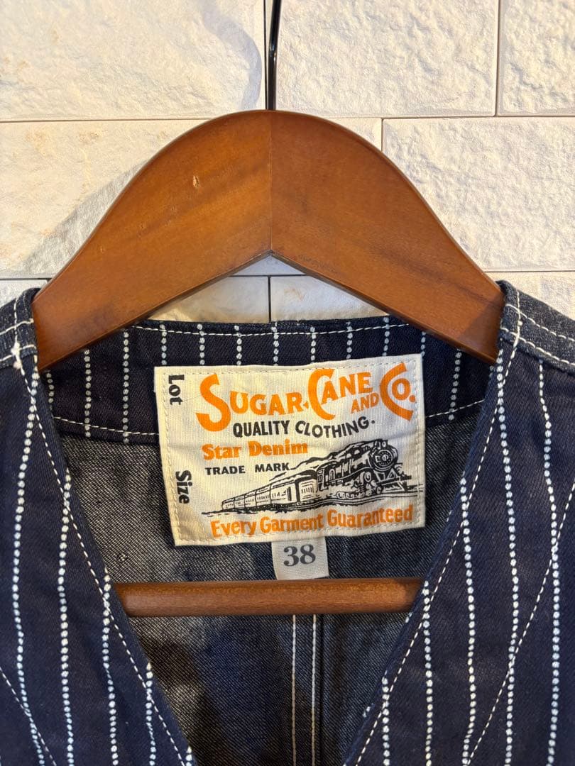Sugar Cane ウォバッシュデニムベスト サイズ38美品 送料込み！