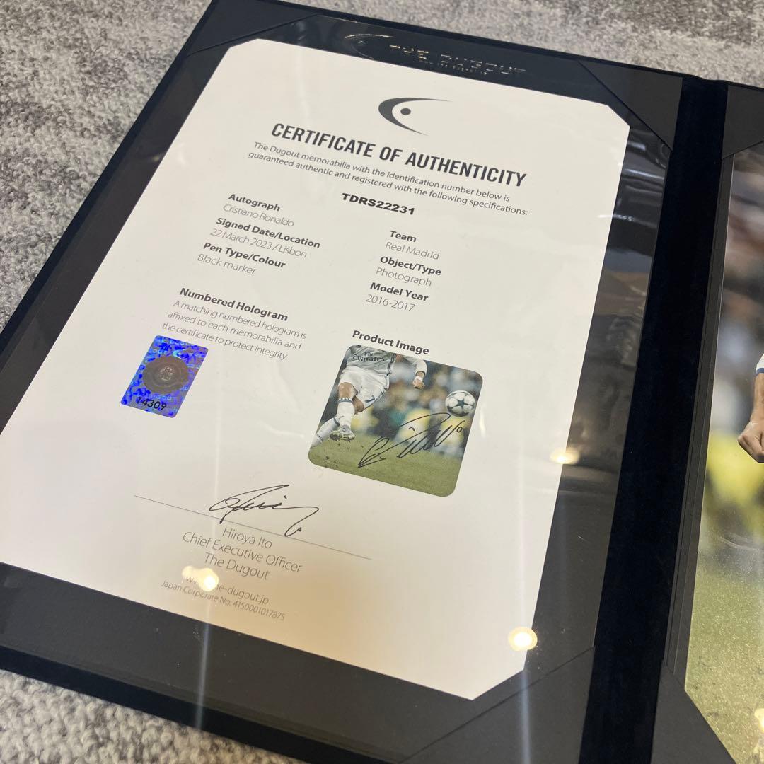 クリスティアーノ・ロナウド 直筆サイン　ダグアウト