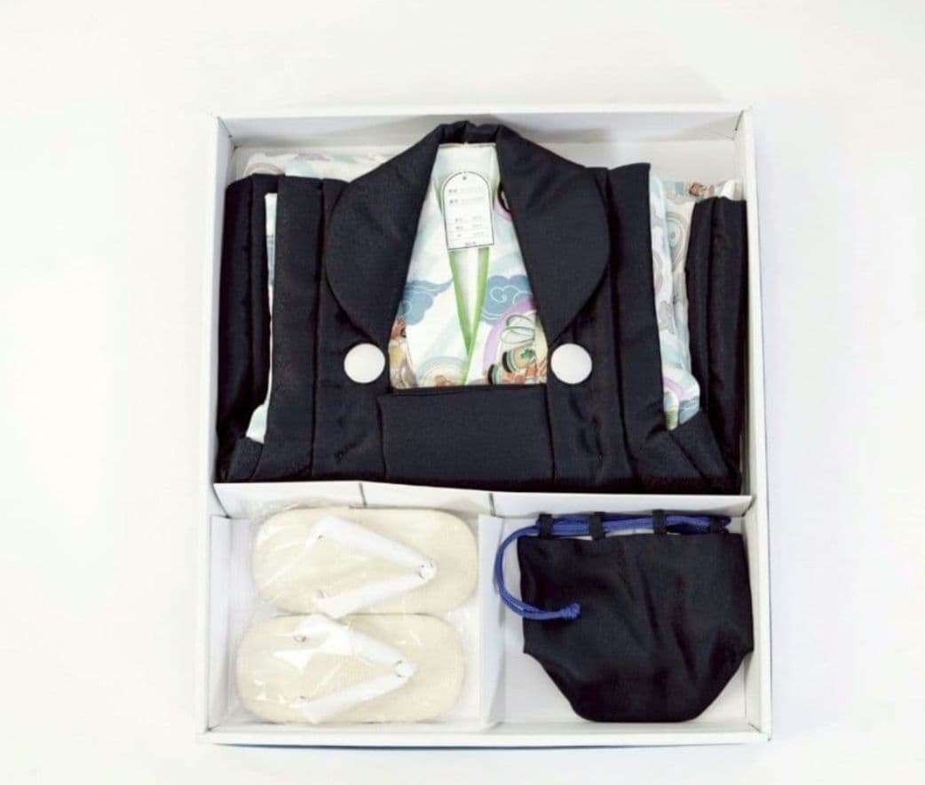 新品七五三○被布○男の子○753○着物○草履○男児被布セット○足袋6点◯ラスト